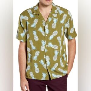 BONOBOS Hawaiian Shirt Mens Island Pineapple Tiki Cabana Party Medium
